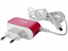 Сетевое зарядное устройство Drobak Cable Charger 220V-USB (Rose)