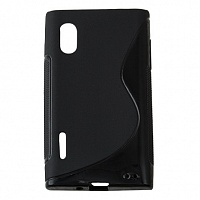 Чехол Drobak Elastic PU для LG Optimus L5 E612 (Black)
