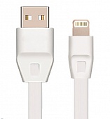 Кабель Drobak плоский USB 2.0-Lightning 1,0м 2А (DR-1624) White
